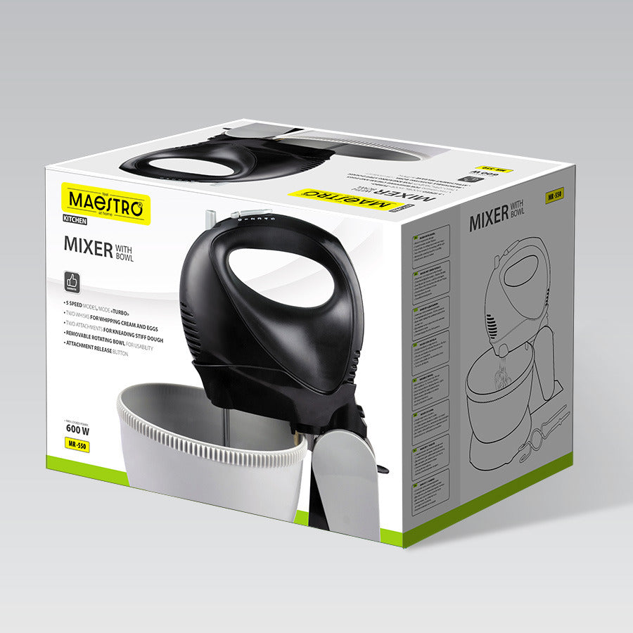 Μίξερ κουζίνας 600W MR-550 MAESTRO με περιστρεφόμενο δοχείο
