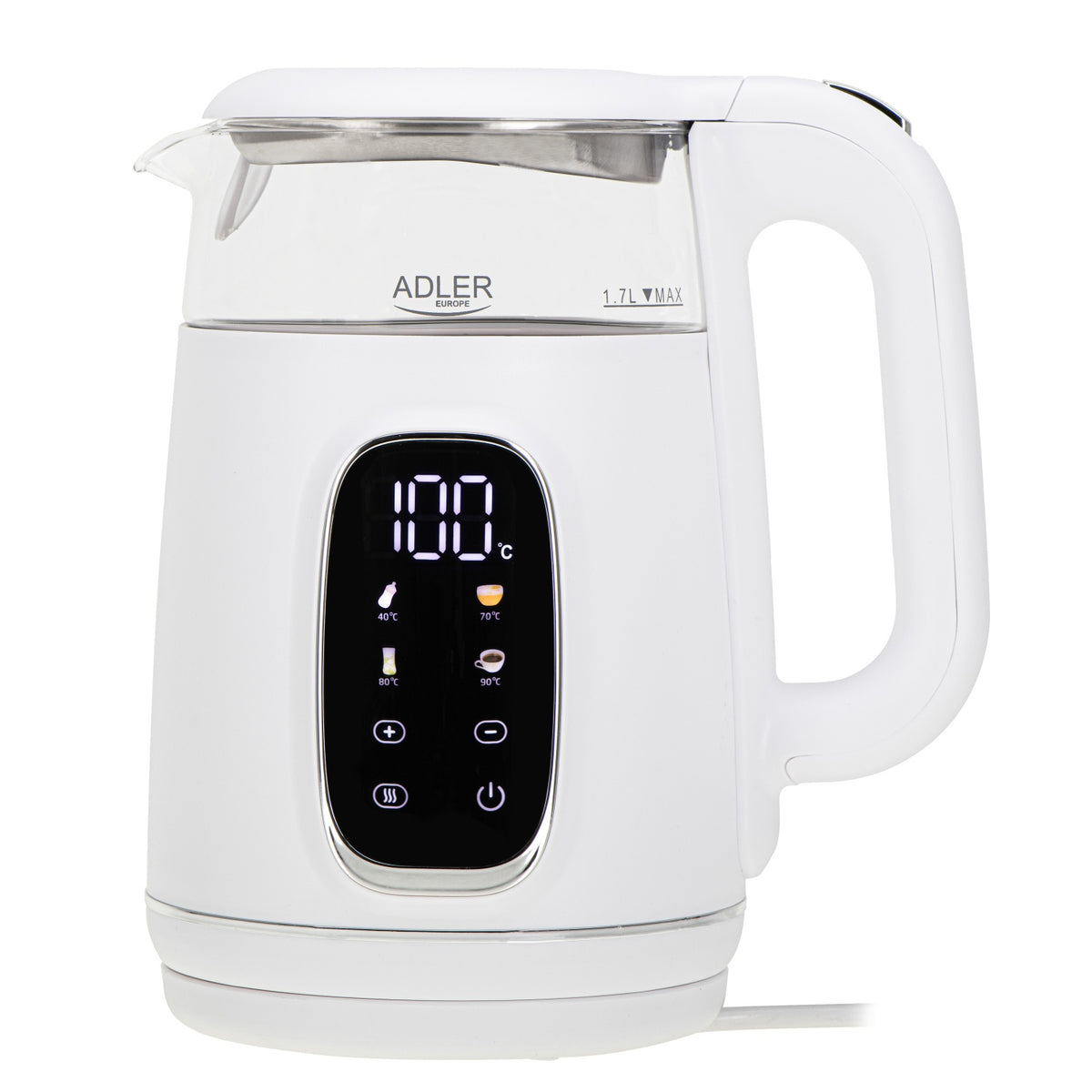 ADLER AD 1305 electric kettle white/silver