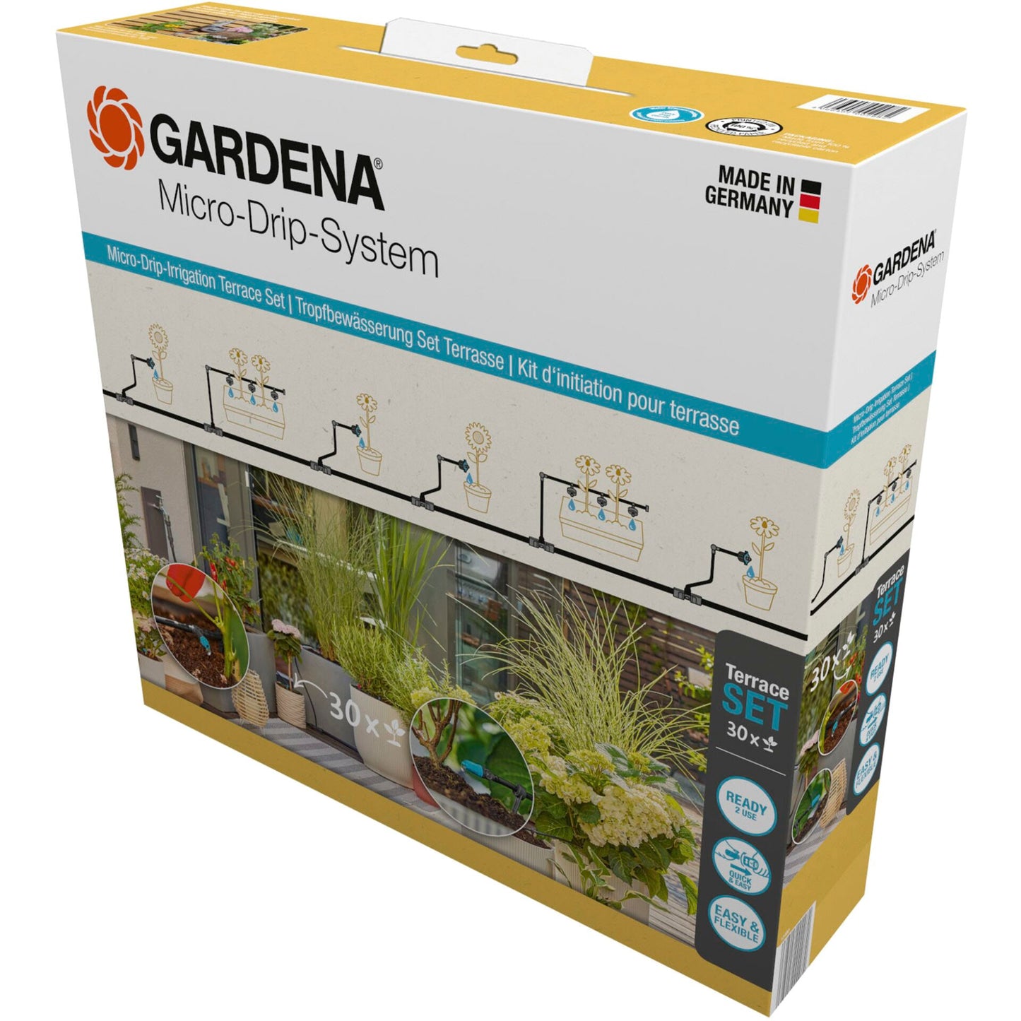 Gardena Micro-Drip-System Set for Patio (30 Plants)