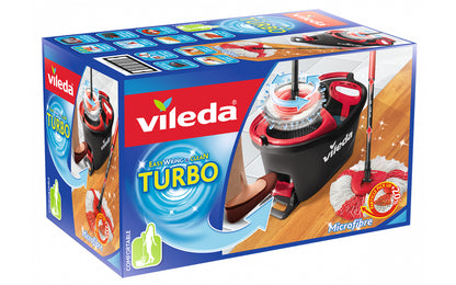 Vileda Wischmop Turbo EasyWring & Clean Box (Μαύρο/Κόκκινο)