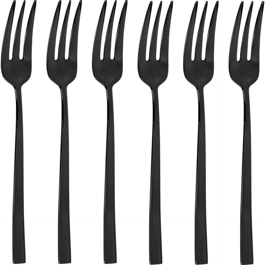Sambonet Rock PVD 6 Cake Forks DolceNero Lucido