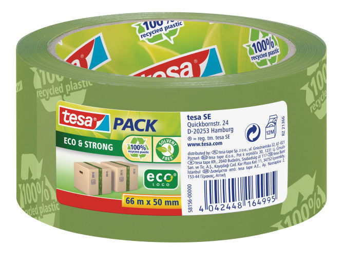 Tesa Packband eco&strong 50mm x 60m grün