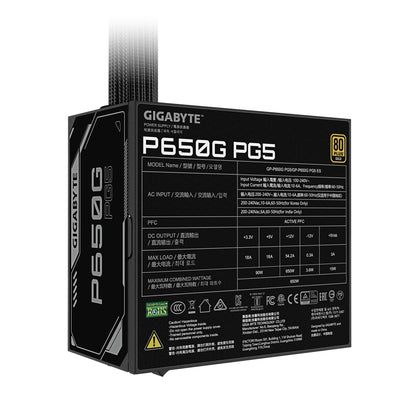 Gigabyte GP-P650G Power Supply Unit 650 W 20+4 pin ATX Black