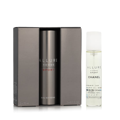 Chanel Allure Homme Sport Eau Extrême EDT Refillable 20 ml with 2 x 20 ml EDT Refills for Men