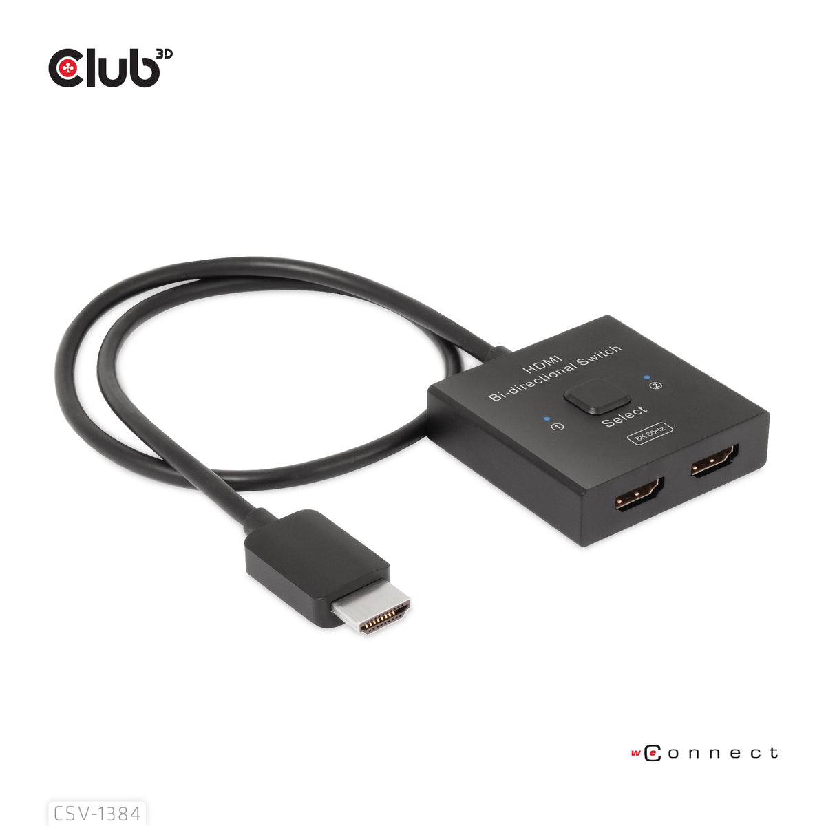 Club3D HDMI Switch 2-in-1 bidirektional   8K60Hz/4K120Hz UHD retail