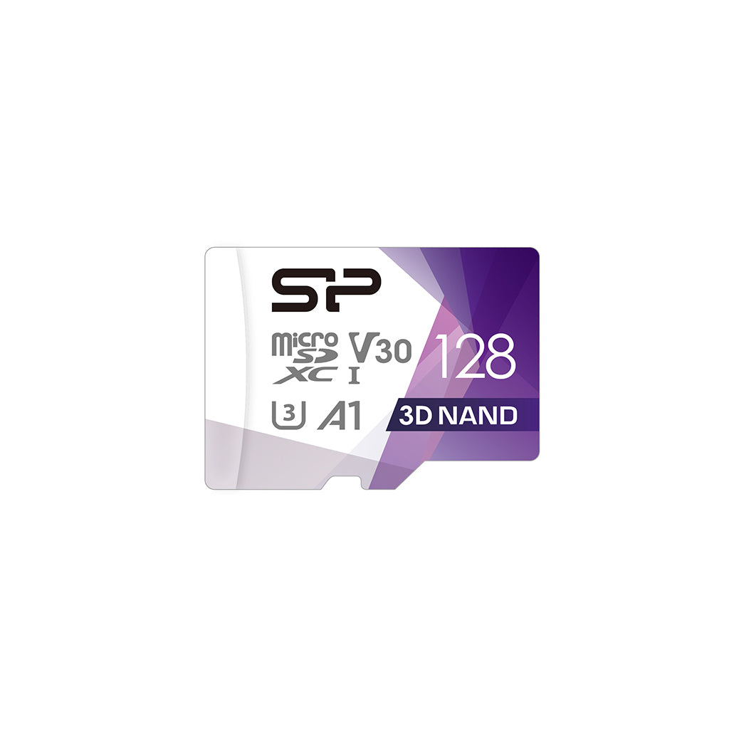 Silicon Power Superior Pro Colorful 128GB MicroSDXC Class 10 UHS-I with SD adapter (SP128GBSTXDU3V20AB)