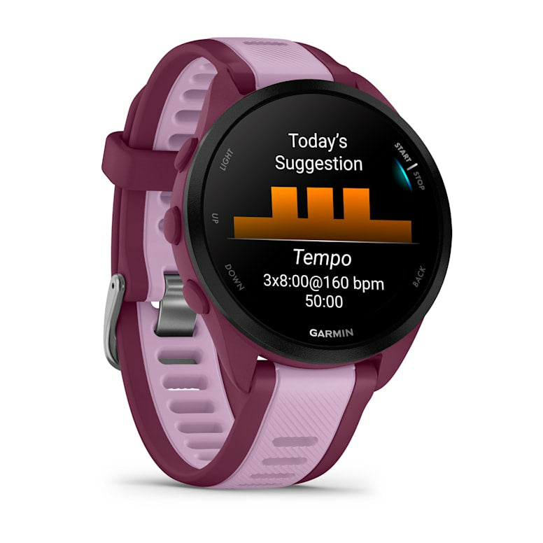 Garmin Forerunner 165 Music 1.2" (3.05 cm) AMOLED 43 mm Digital Touchscreen 390 x 390 pixels Purple GPS (Satellite)
