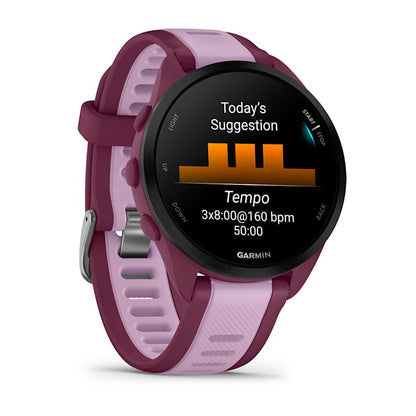 Garmin Forerunner 165 Music 1.2" (3.05 cm) AMOLED 43 mm Digital Touchscreen 390 x 390 pixels Purple GPS (Satellite)