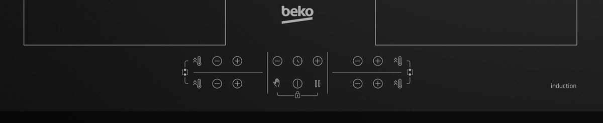Beko HII64206F2MT Black Built-in 58 cm Zone induction hob 4 zone(s)