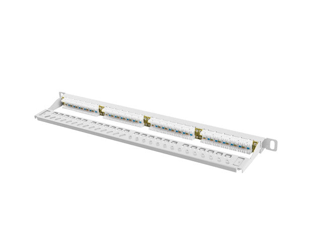 LANBERG Patch Panel 24 Port 0.5U Cat.6 UTP Gray