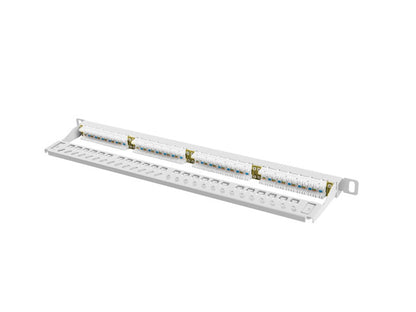 LANBERG Patch Panel 24 Port 0.5U Cat.6 UTP Gray
