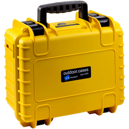 B&W Outdoor Case Type 3000 yellow with foam insert