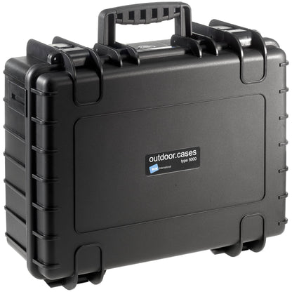 B&W Outdoor Case Type 5000 black with pre-cut foam insert
