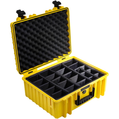 B&W Outdoor Case Type 6000 yellow padded partition insert