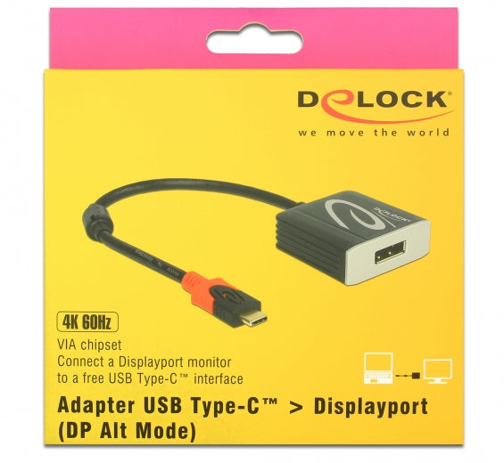 DELOCK USB Adapter C -> DP (Alt Mode) St/Bu 4K 60Hz 0.2m