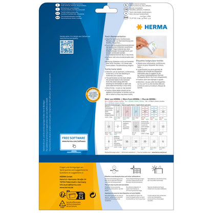 HERMA Textil/Namensetiketten A4 80x50mm weiß          200St.