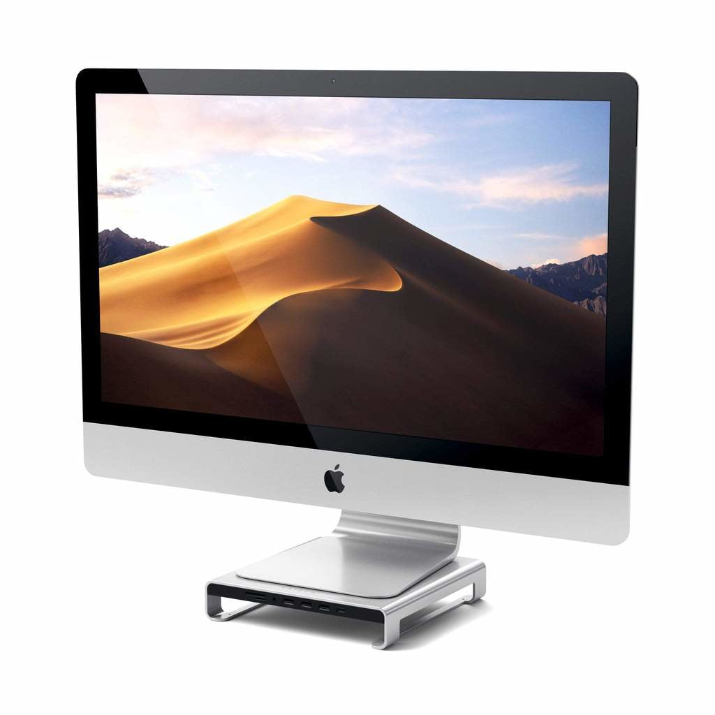 Satechi Aluminum Monitor Stand Hub for iMac silver