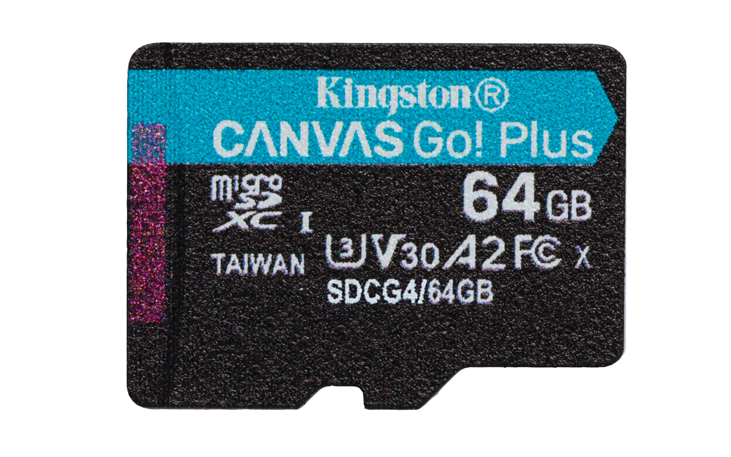 Kingston Canvas Go! Plus 64 GB microSDXC (schwarz, UHS-I U3, Class 10, V30, A2)