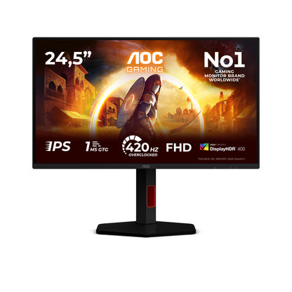 AOC G4 25G4KUR Computer Monitor 62.2 cm (24.5") 1920 x 1080 Full HD LED Black/Red