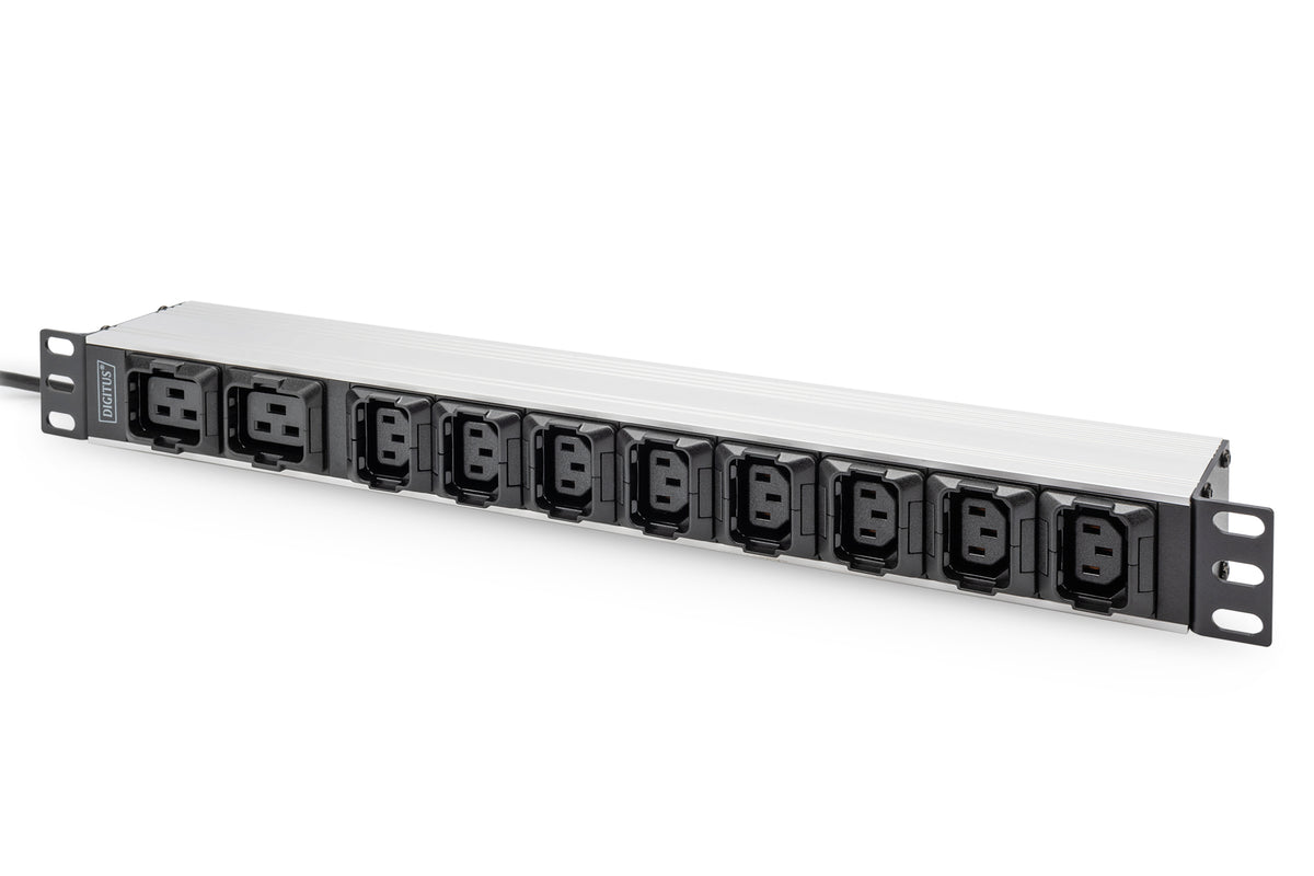 DIGITUS PDU 1HE   8xC13 2xC19   Ausgänge 230V/16A schwarz