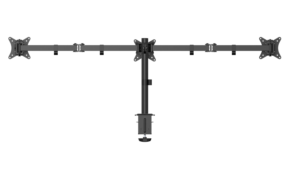 Gembird MA-D3-01 Adjustable desk 3-display mounting arm (rotate, tilt, swivel), 17”-27”, up to 7 kg