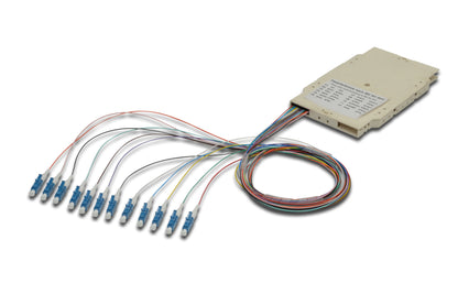 DIGITUS Splice Cassette with 12 Pre-assembled LC OM4 Pigtails