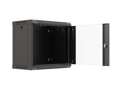 Lanberg WF03-5309-10B 9U Wall-Mounted Rack Cabinet - Black