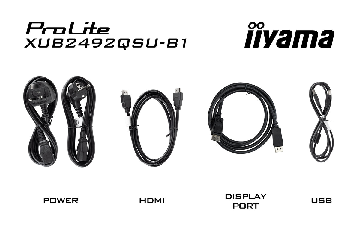 iiyama ProLite XUB2492QSU-B1 computer monitor 60.5 cm (23.8") 2560 x 1440 Quad HD LED Black