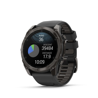 Garmin Fenix 8 3.56 cm (1.4") AMOLED 51 mm Digital 454 x 454 pixels Touchscreen Titanium Wi-Fi GPS (satellite)