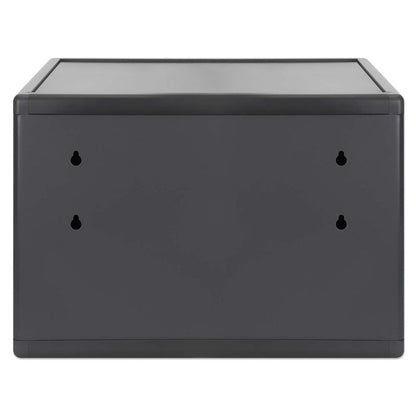 Manhattan Laptop Charging Cabinet Desktop (or trolley) via USB-C 65W 16" 12-bay, Suitable for USB-C laptops (to 16"), iPads, MacBooks, Chromebooks, other USB-C devices, Bays 395x32.5x290mm, USB-C charging cables included,Cart, UK & EU