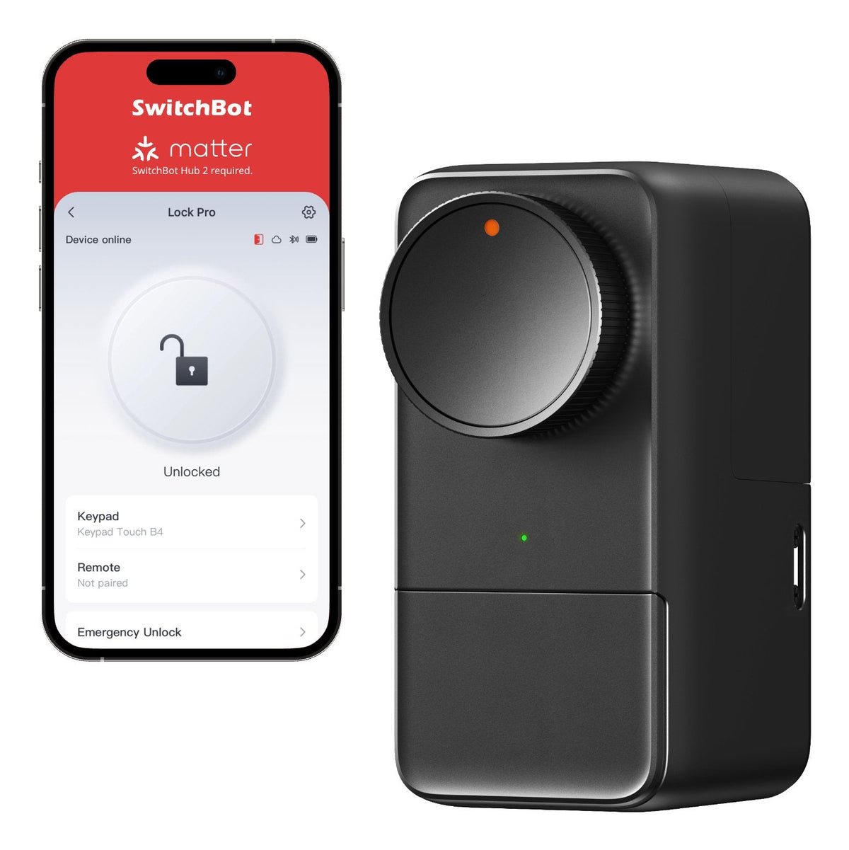 SwitchBot Smart Lock Pro electronic door lock — Black