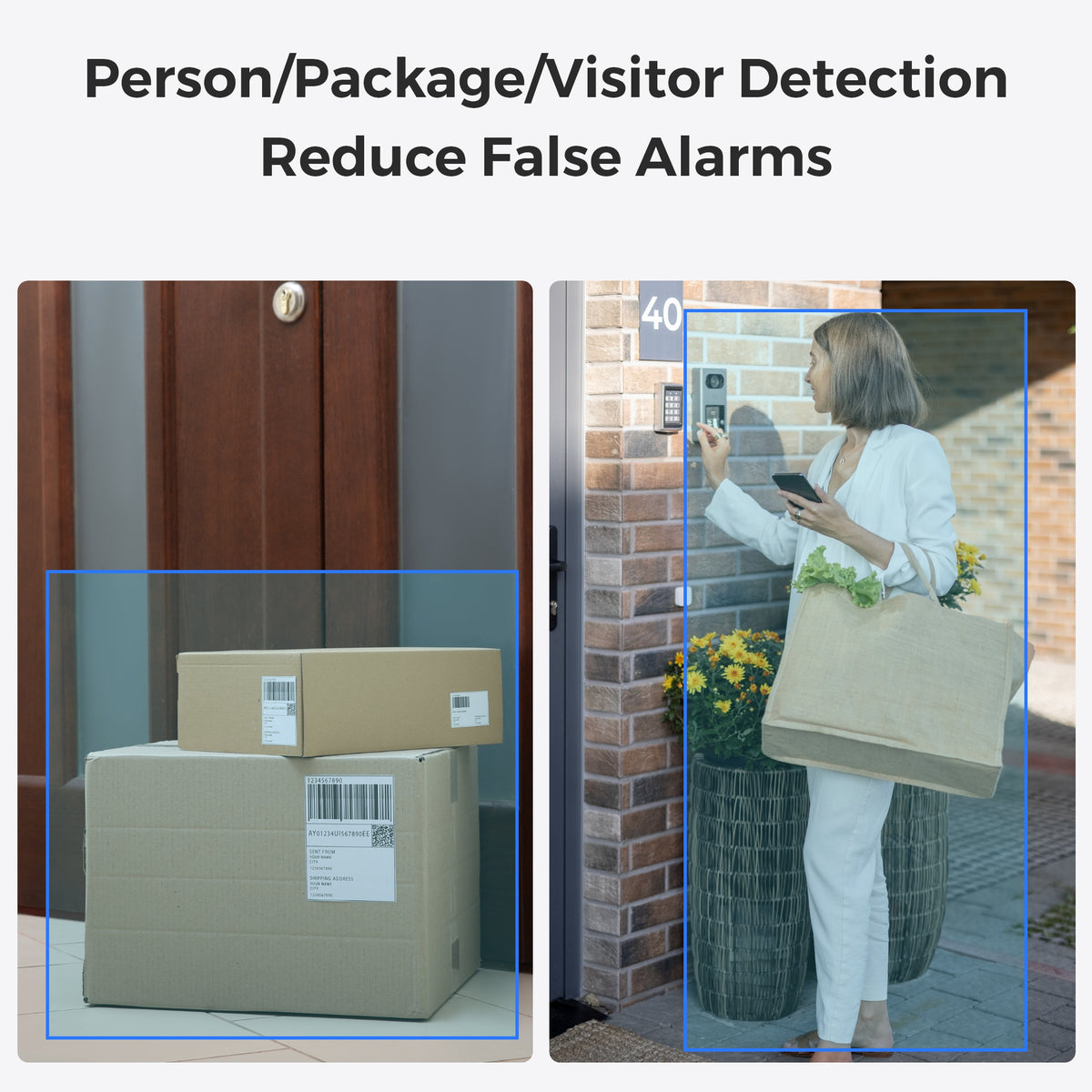 Reolink D340W - 5MP Video Doorbell with Chime, 2.4/5 GHz Wi‑Fi, Person Detection, Two‑Way Audio, Works with NVRs, White