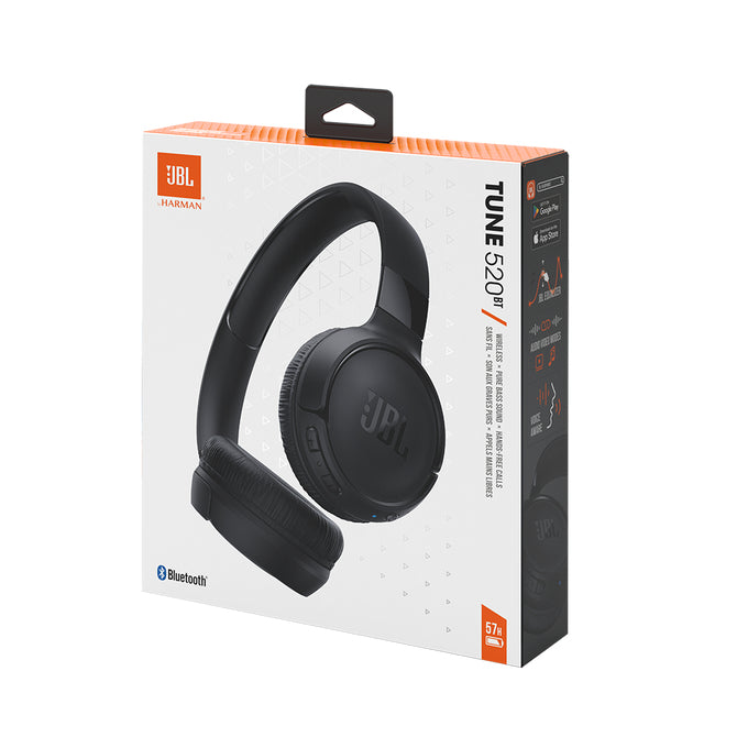 JBL TUNE 520BT (Black, Bluetooth)
