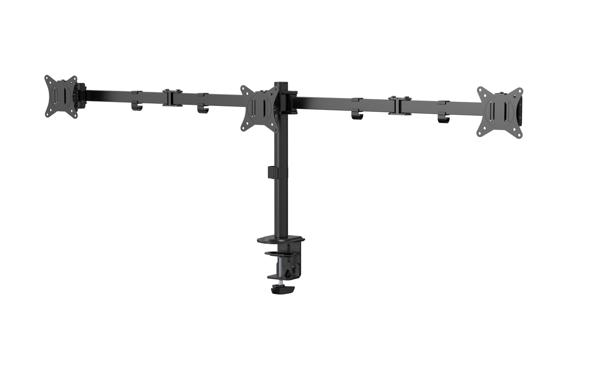 Gembird MA-D3-01 Adjustable desk 3-display mounting arm (rotate, tilt, swivel), 17”-27”, up to 7 kg
