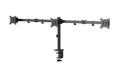 Gembird MA-D3-01 Adjustable desk 3-display mounting arm (rotate, tilt, swivel), 17”-27”, up to 7 kg