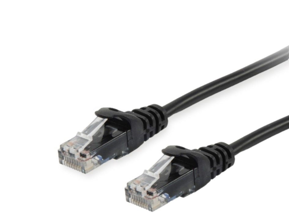 Equip Patch Cable Cat6A U/UTP 2xRJ45 20.00m Black LSZH Polybag