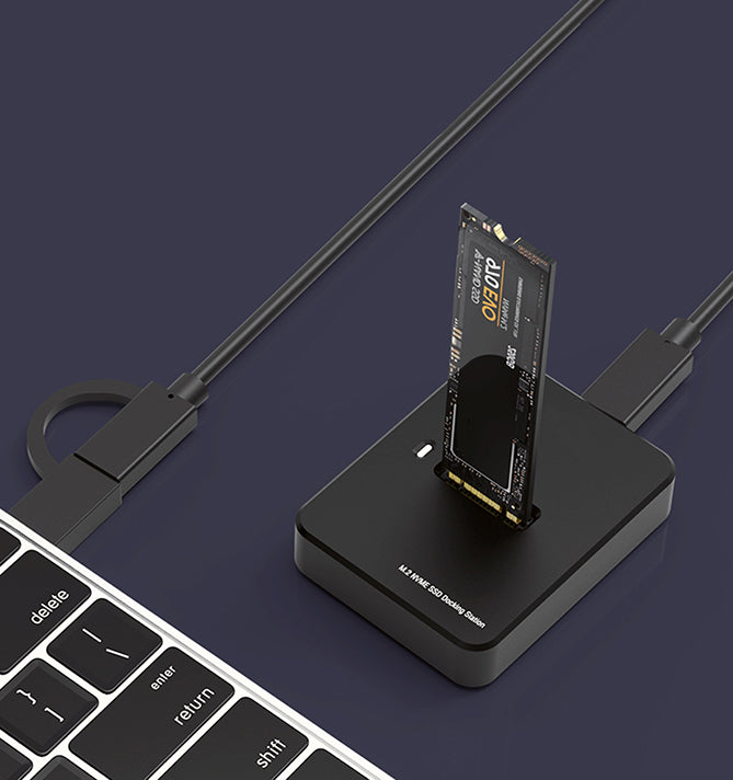 gembird Desktop-USB-Typ-C-M.2-SATA- Dockingstation, schw.