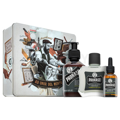 Proraso Cypress And Vetiver Metal Box Beard Care 200 ml + 100 ml + 30 ml