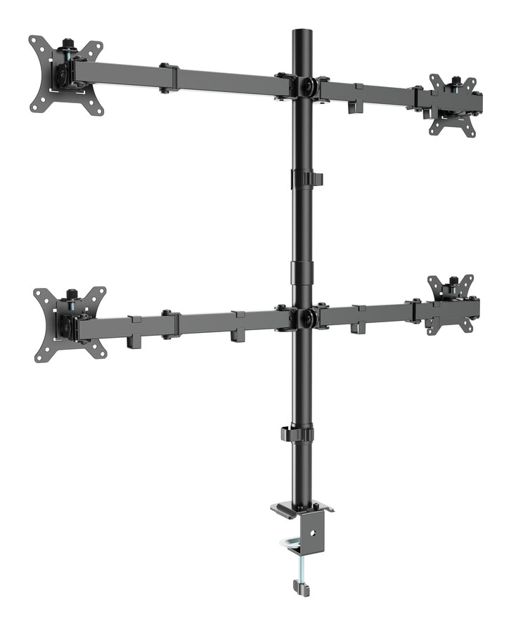Gembird MA-D4-01 Adjustable Desk Mount for 4 Displays (Rotate, Tilt, Swivel), 13"–32", Supports Up to 10kg per Screen