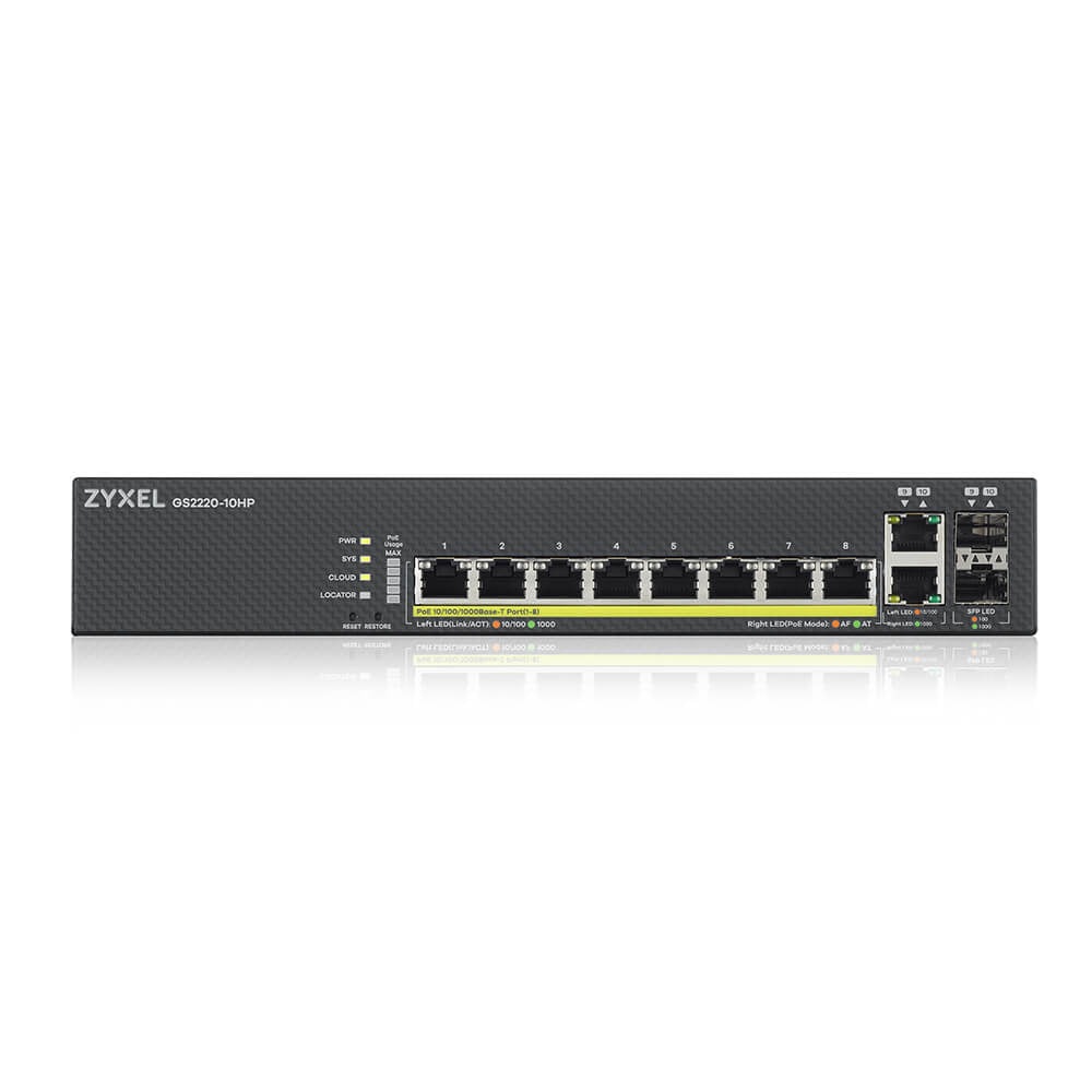 Zyxel GS2220-10HP-EU0101F Διαχειρίσιμος Λ2 Gigabit Ethernet Διακόπτης PoE