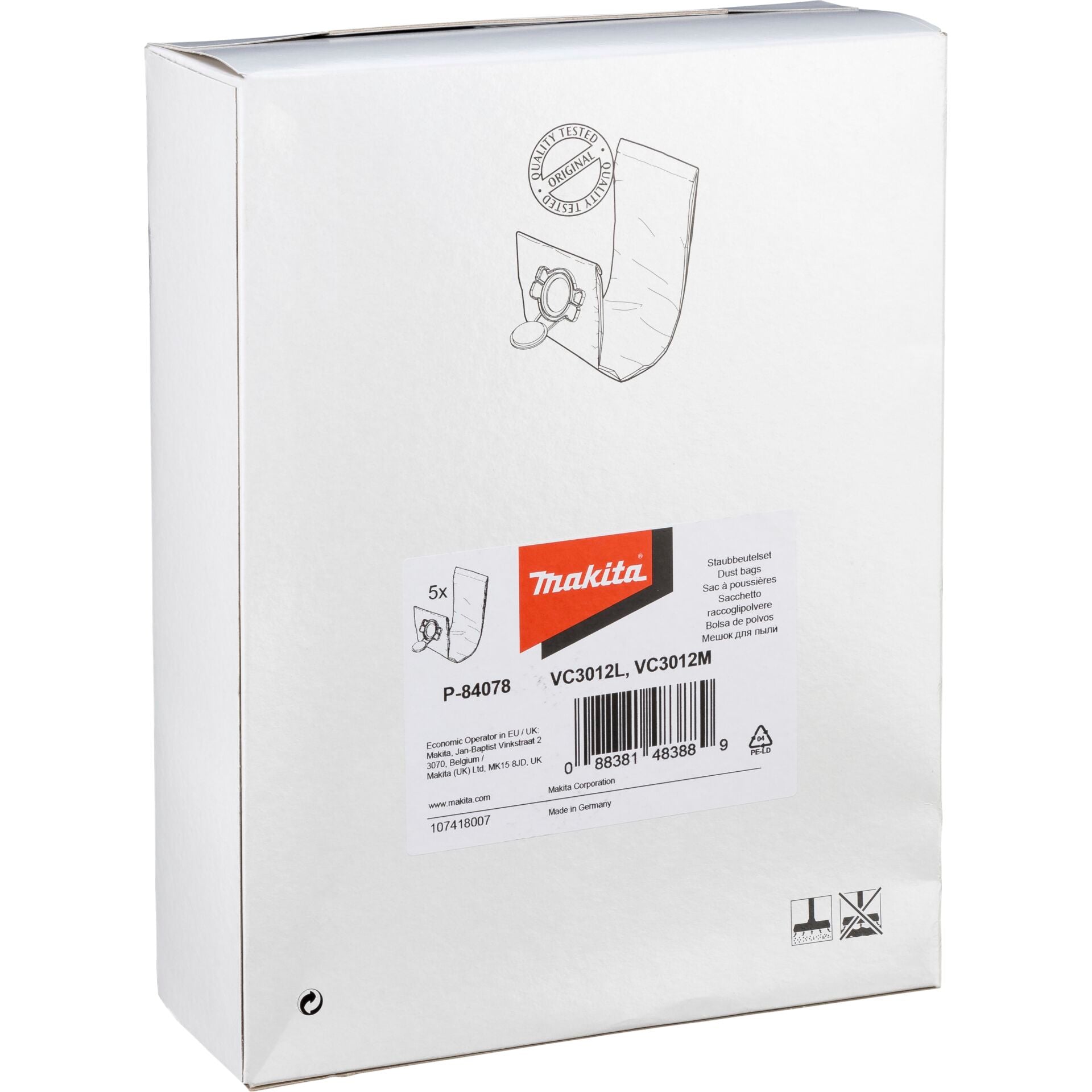Makita P-84078 Large Filter Bag, 5 Pieces