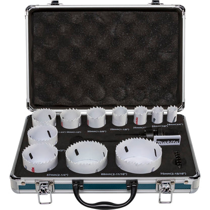 Makita D-47298 BIM Bi-Metal Hole Saw Set, 14 Pieces