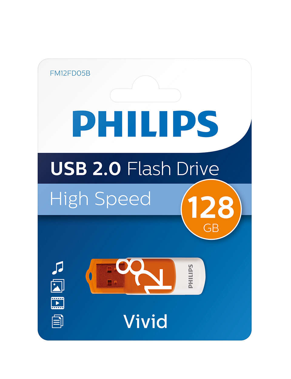 Philips USB 2,0            128GB Vivid Edition Sunrise Orange