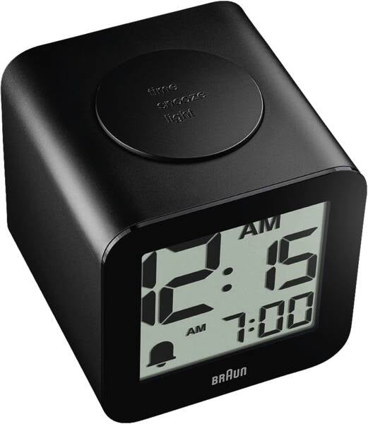 Braun BC 25 BP Black Quartz Alarm Clock with Voice Output