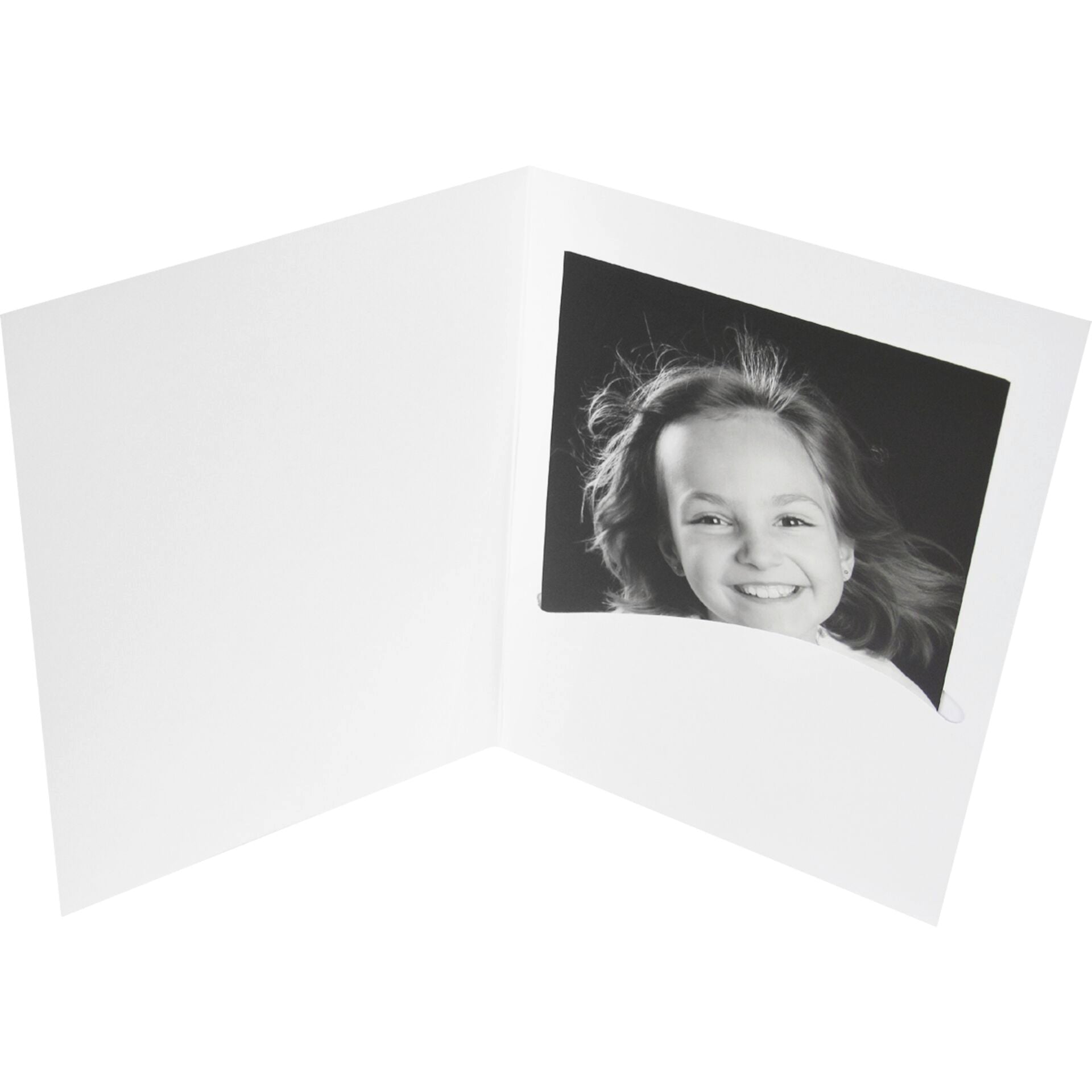 1x100 Daiber Profi-Line Portrait Folders for Photos up to 9x13 cm, White