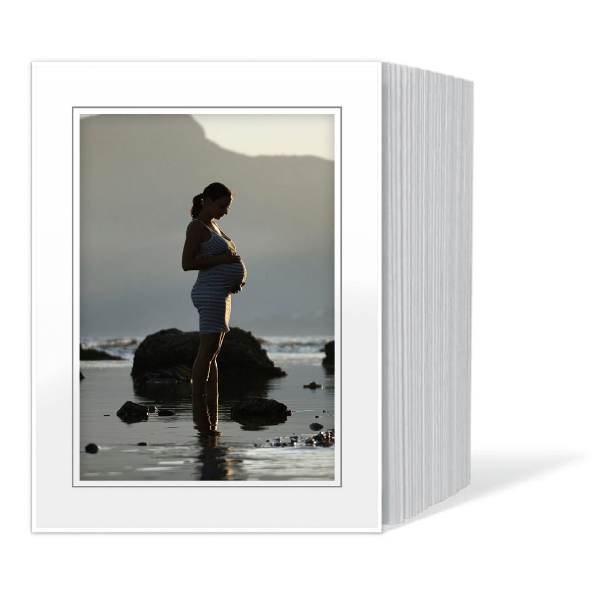 1x125 Daiber Passepartouts 13x18 λευκή/γκρίζα γραμμή