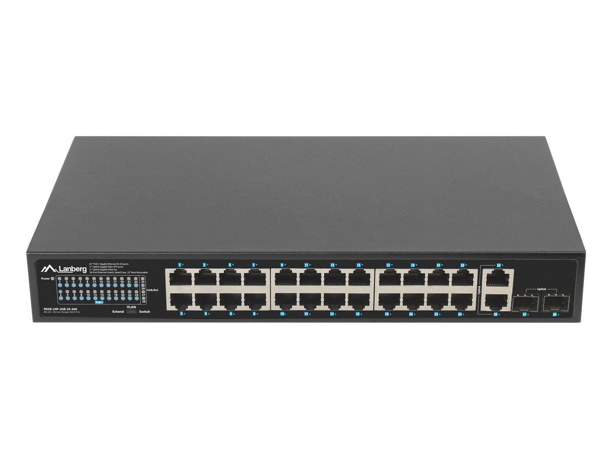 Lanberg RSGE-24P-2GE-2S-360 network switch Unmanaged