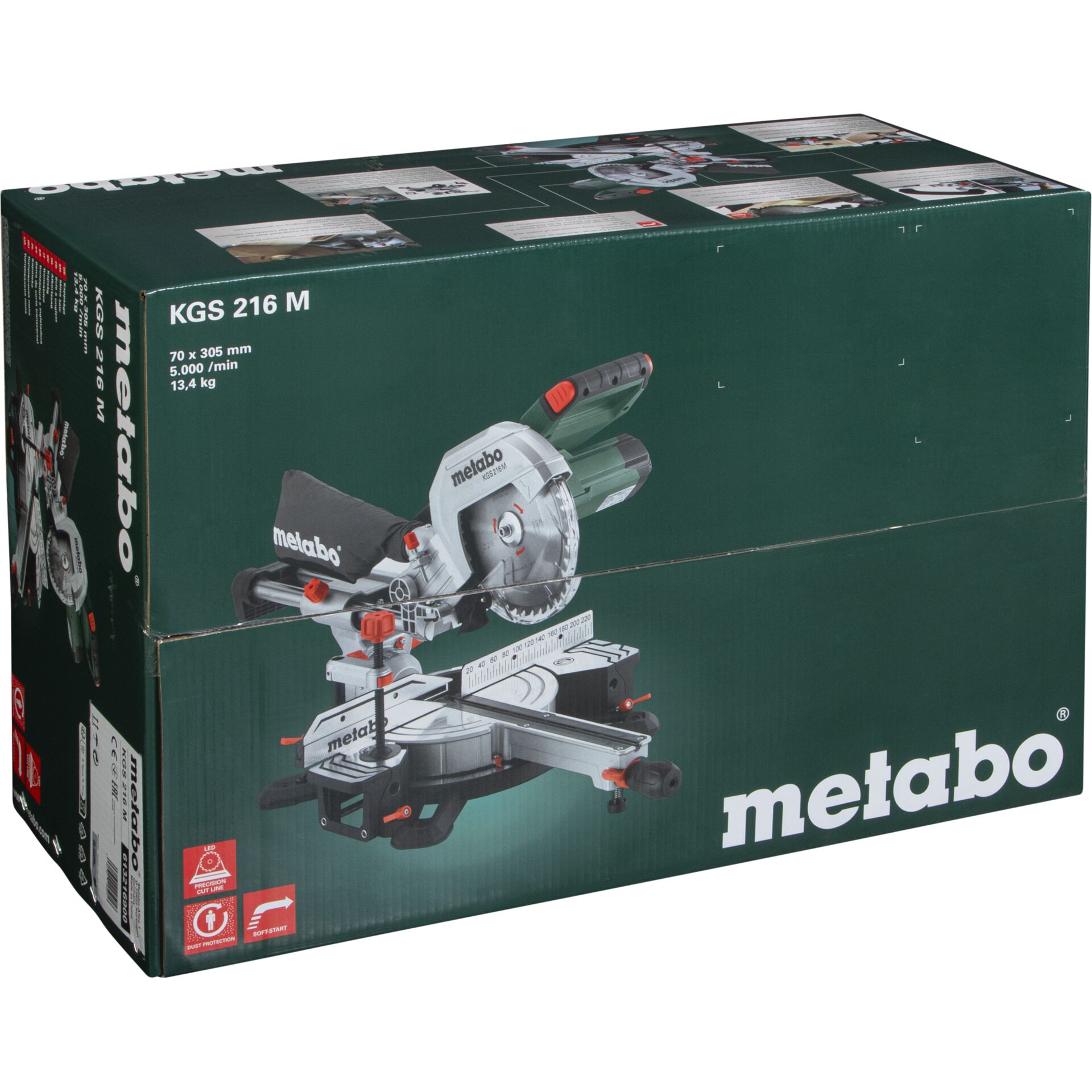 Metabo KGS 216 M Compound Miter Saw with Saw Blade Set