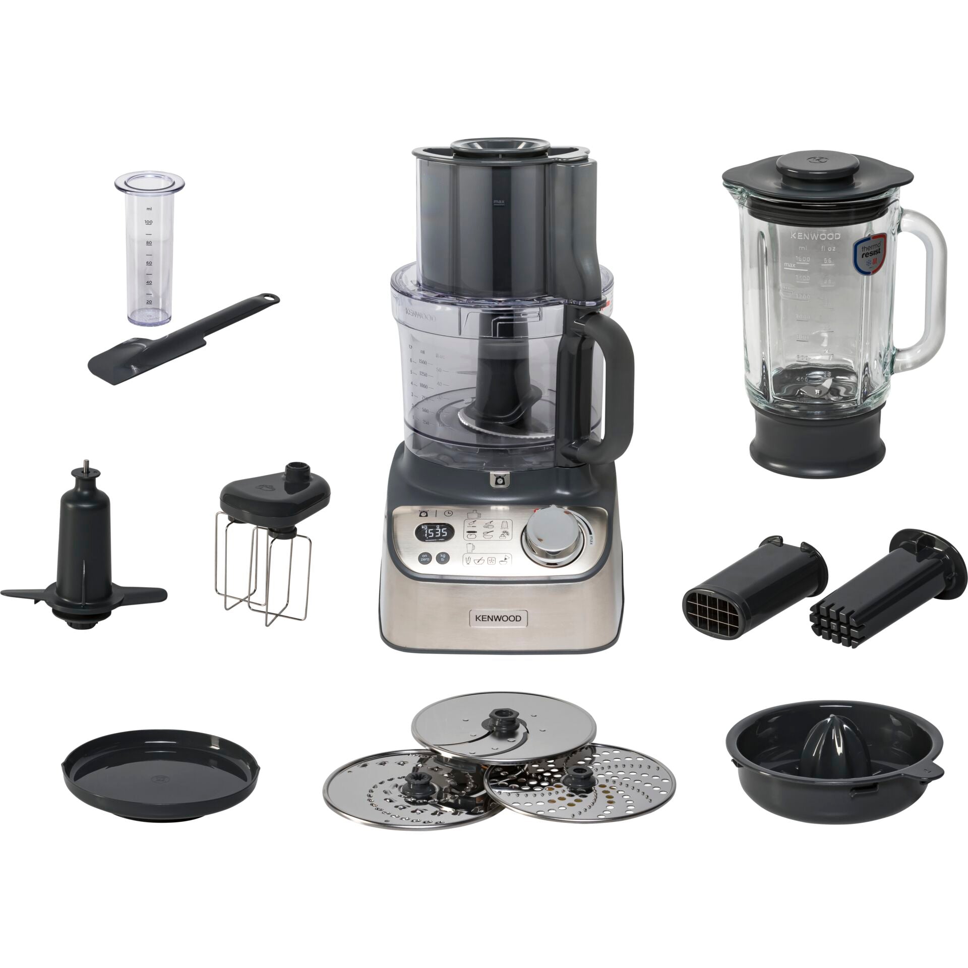 Kenwood FDM72.990SS Multipro XL Weigh + Stand Mixer with Integrated Scale and Stainless Steel Bowl