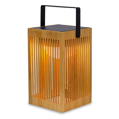 New Garden Okinawa Solar Recharge Bamboo Lantern